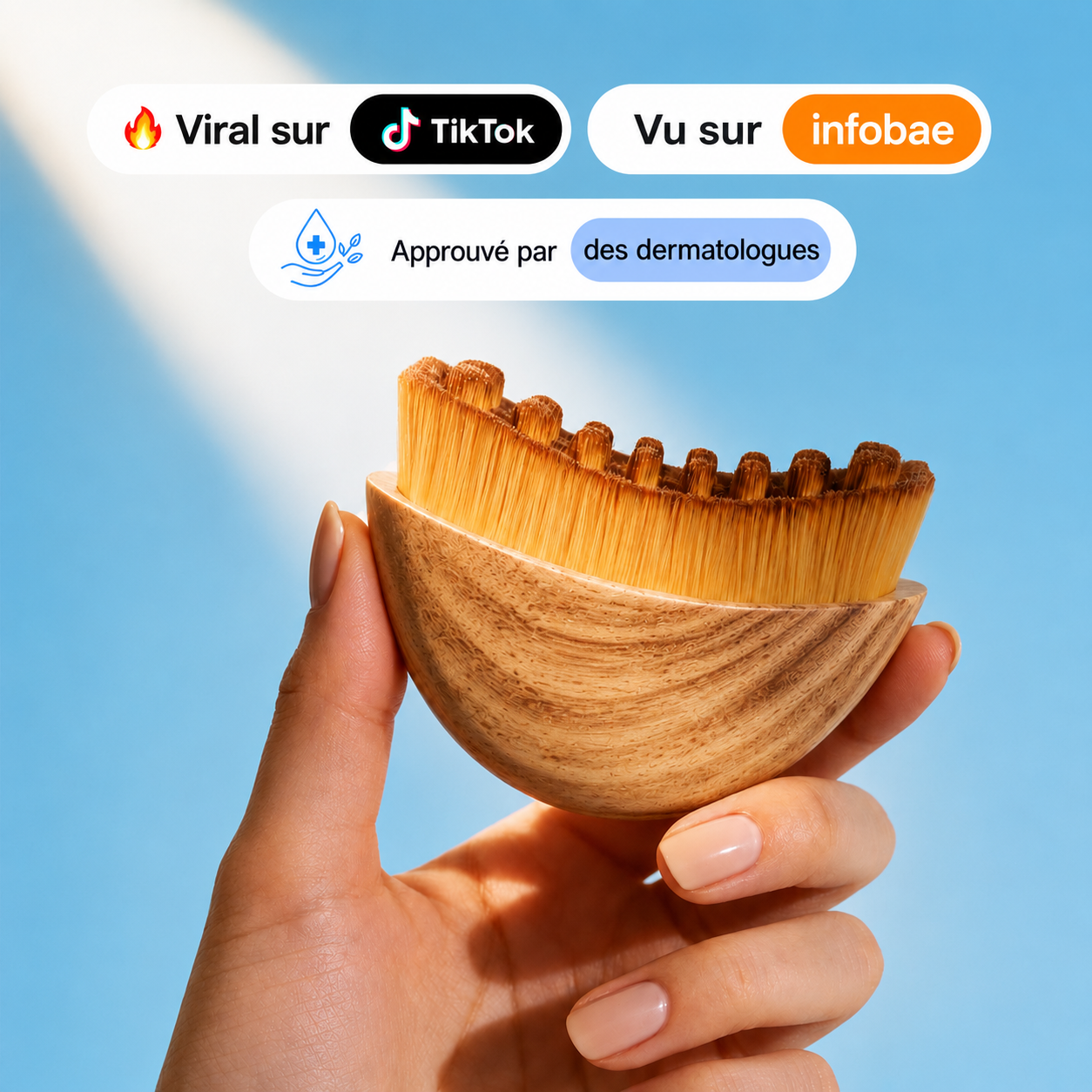 Brosse Visage Drainante Éclat Naturel