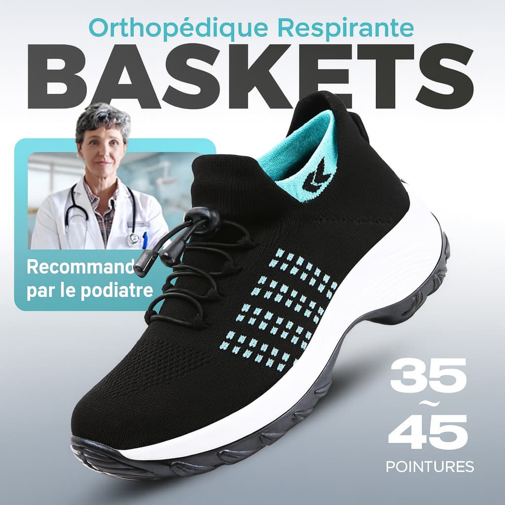 Sneaker orthopédique Respirante - Confort & Soulagement de la douleur